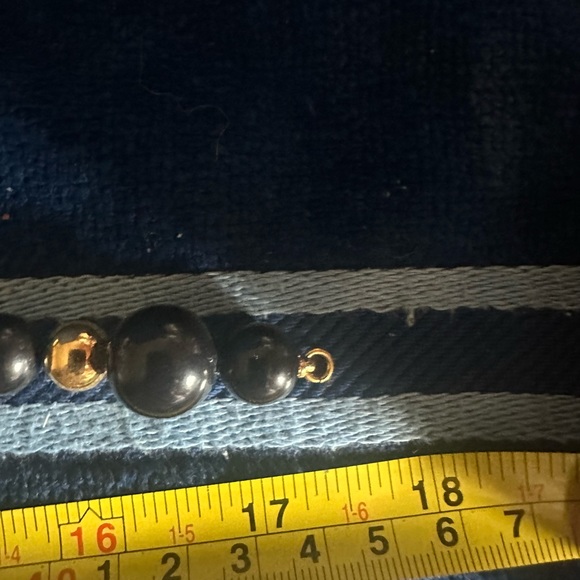 Monet Necklace Black And Gold Tone Beads Choker 17”Clasp Closing LBD Accessory - Picture 6 of 6